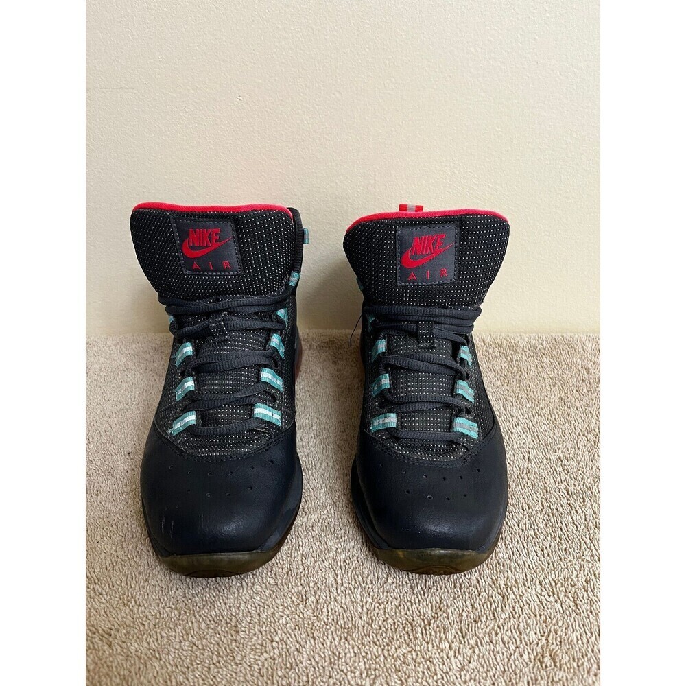 Nike Air Ndestrukt Size 4.5Y (Unisex) Gray PInk Aqua Basketball Shoes 512170-005 - Picture 2 of 7